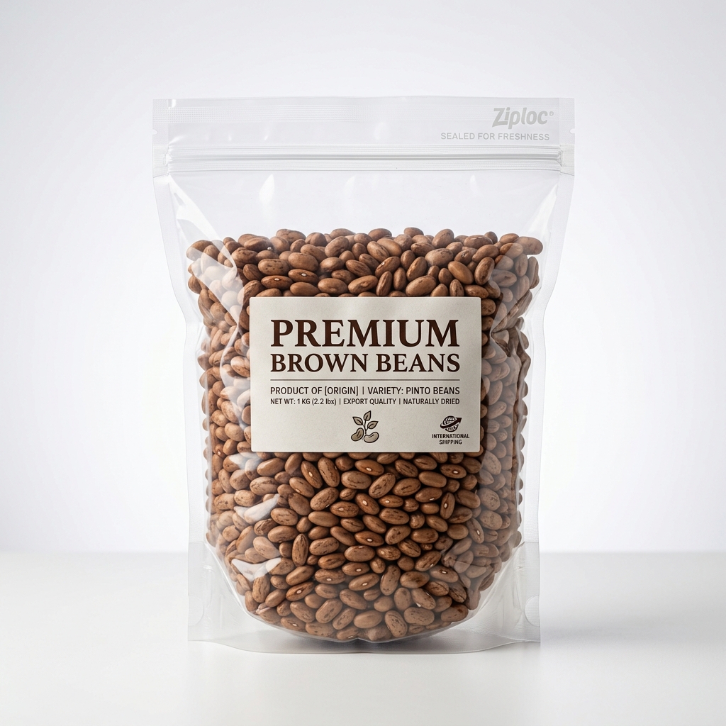 Ziploc bag of brown beans